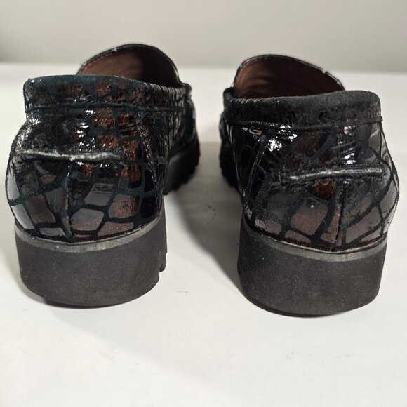 Donald J Pliner Rio 66 Leather Loafer Womans Size 7 M Croc Reptile Snake Slip On - Picture 7 of 13